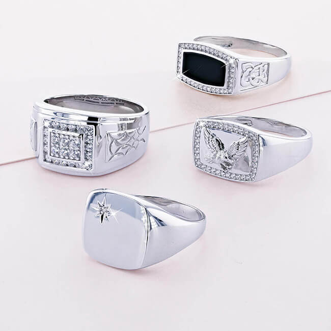Men's Silver Rings Warren James