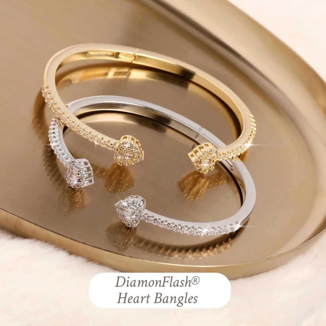 Heart Bangle Baguette