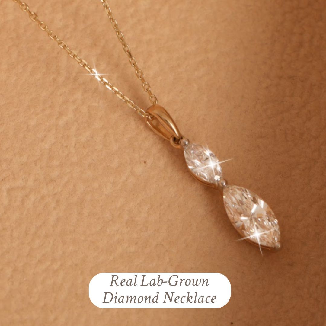 Lab Grown Diamond Necklace Marquise