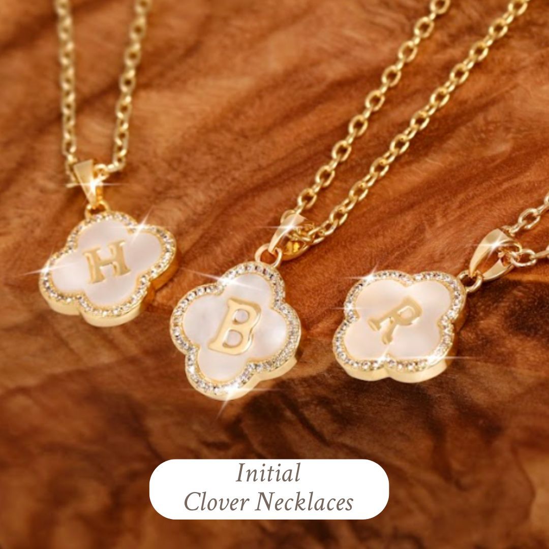 Clover Initial Personalised Necklaces