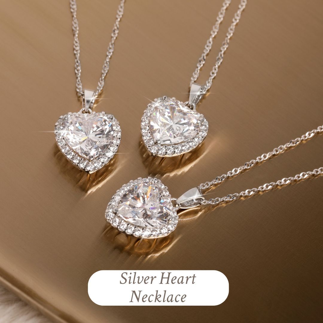 Silver heart necklace