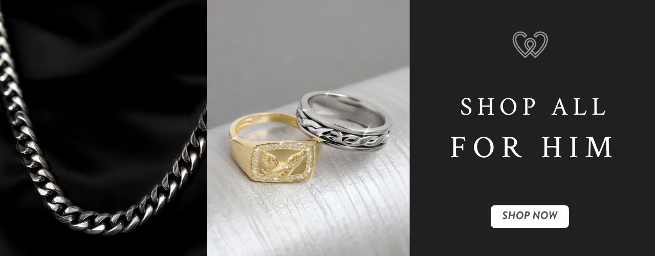 Mens Jewellery Shop Lab-Grown Diamonds Gold Silver Titanium Steel