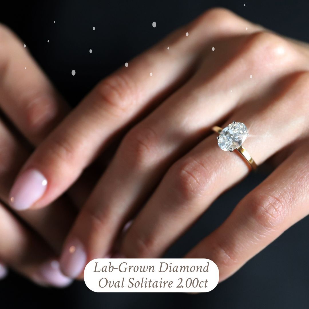 Lab-Grown Diamond Oval Yellow Gold