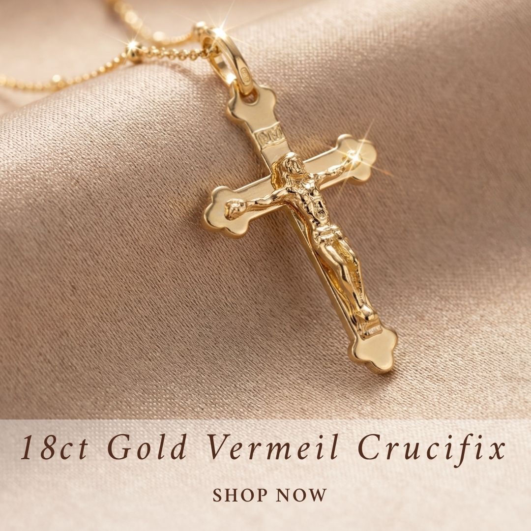 18ct Gold Crucifix Necklace Jewellery