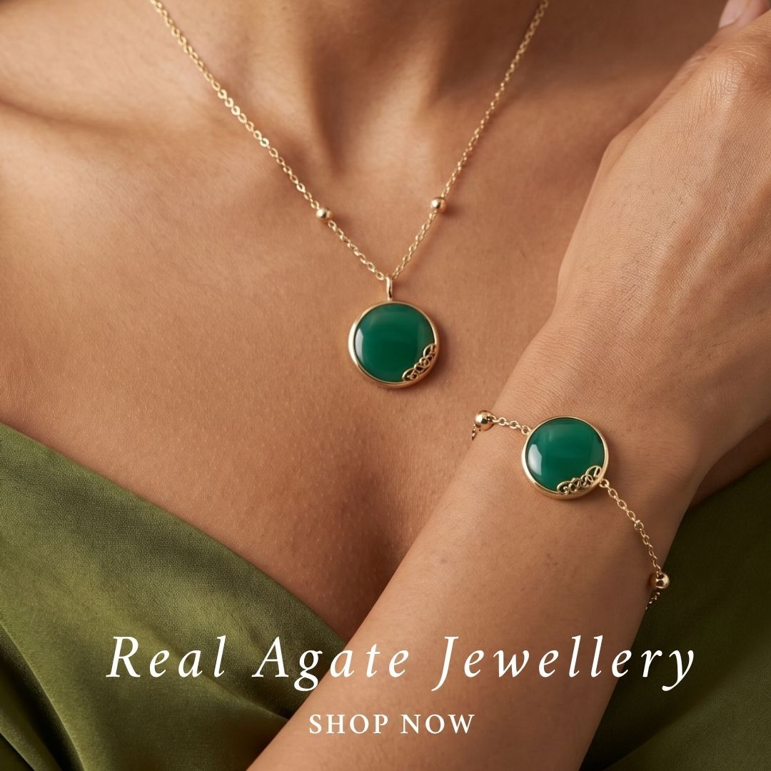 May Birthstone Gifts Agate Green Jewellery