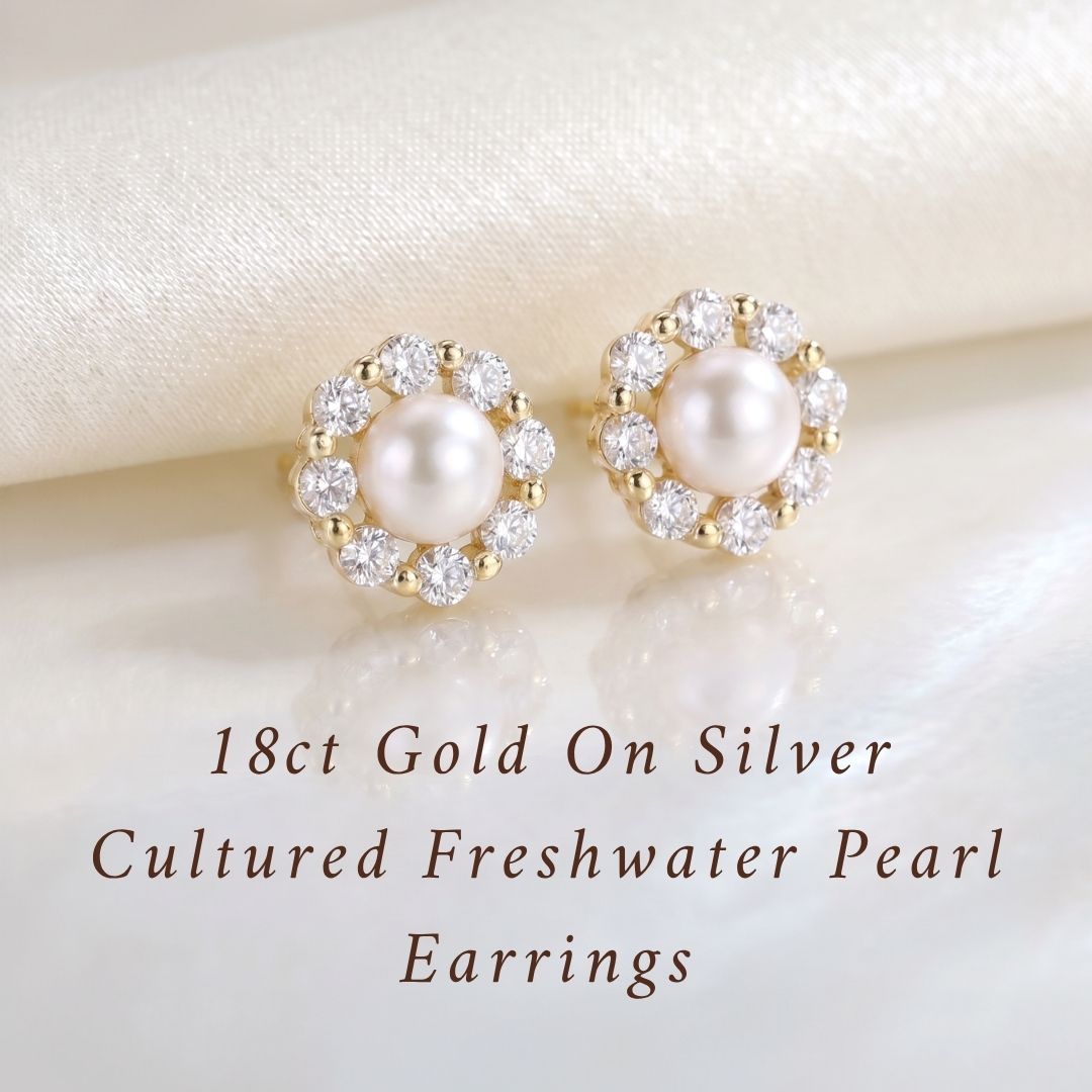 Pearl Earrings Jewellery June Birthstone 