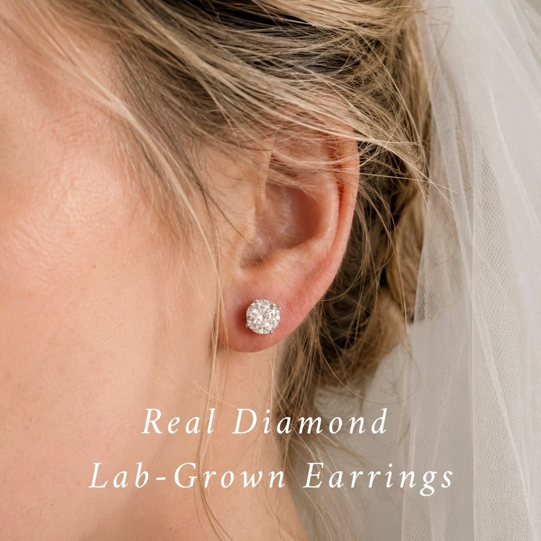 Real Diamond Lab-Grown Earrings
