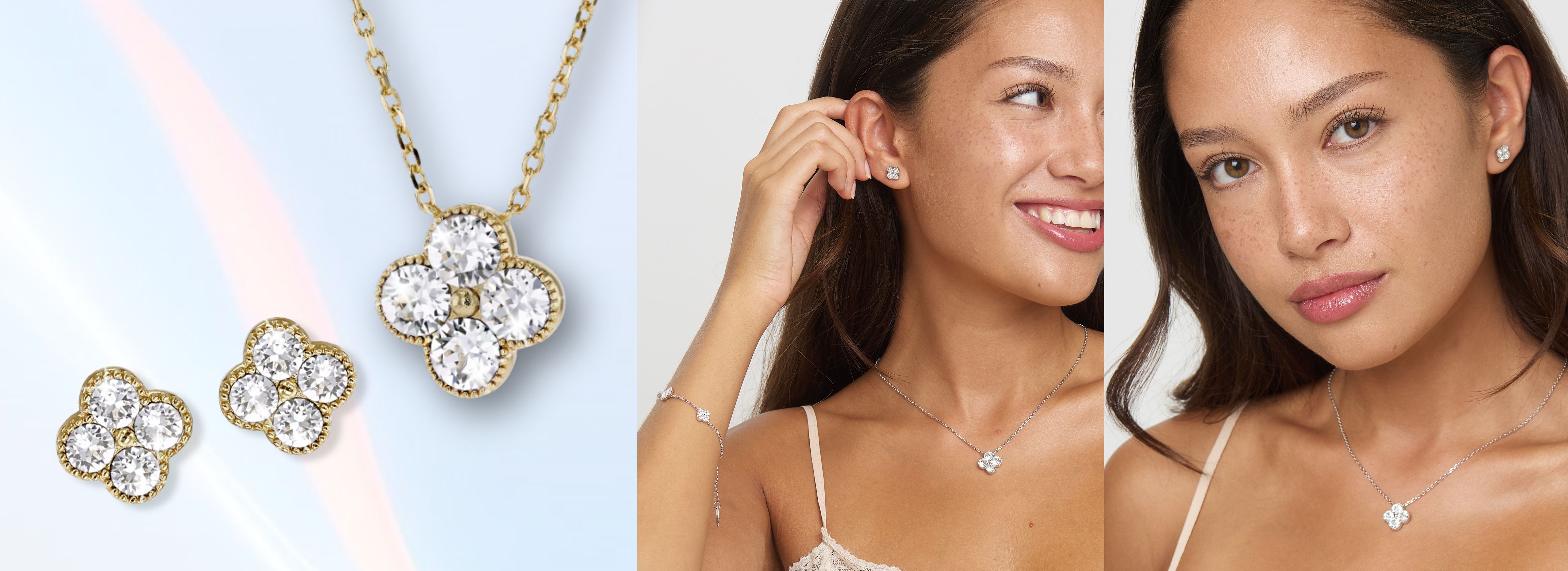 Clover with Swarovski® Crystals