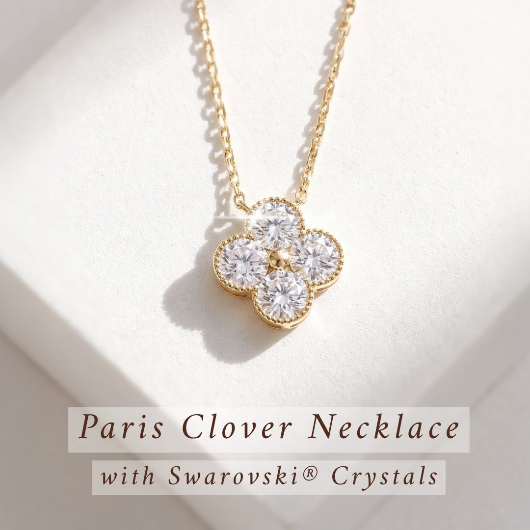 Paris Clover Necklace with Swarovski Crystals