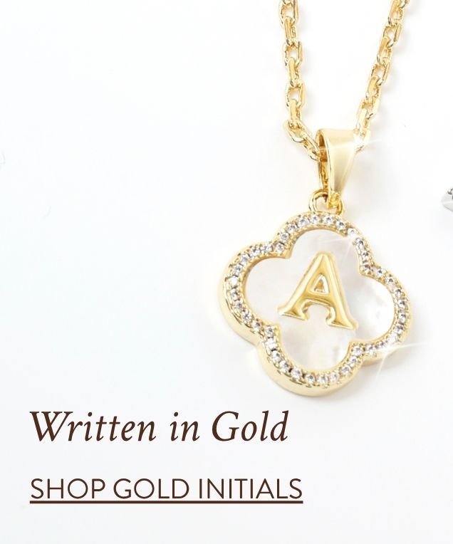 Gold Initial Pendant Necklaces For Her