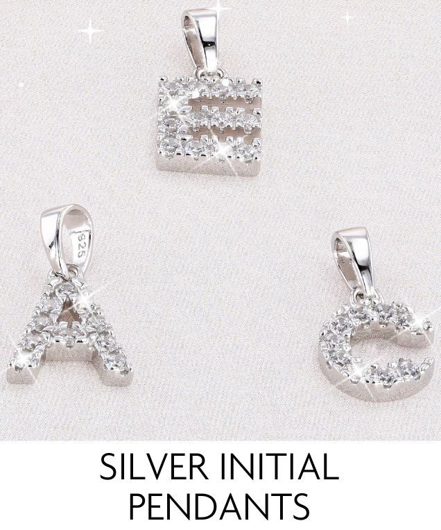 Silver Initial Pendants For Her