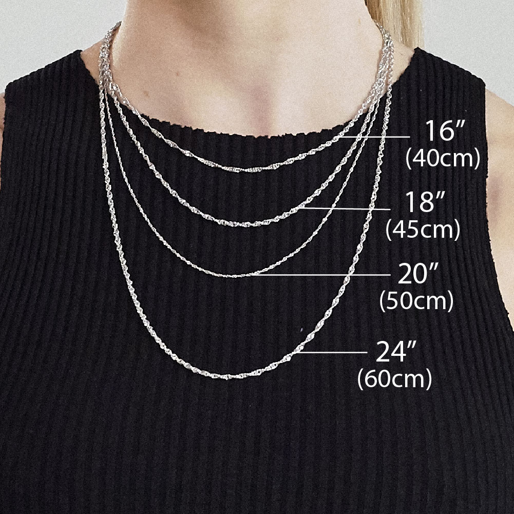 Necklace size guide | Classy Women Collection