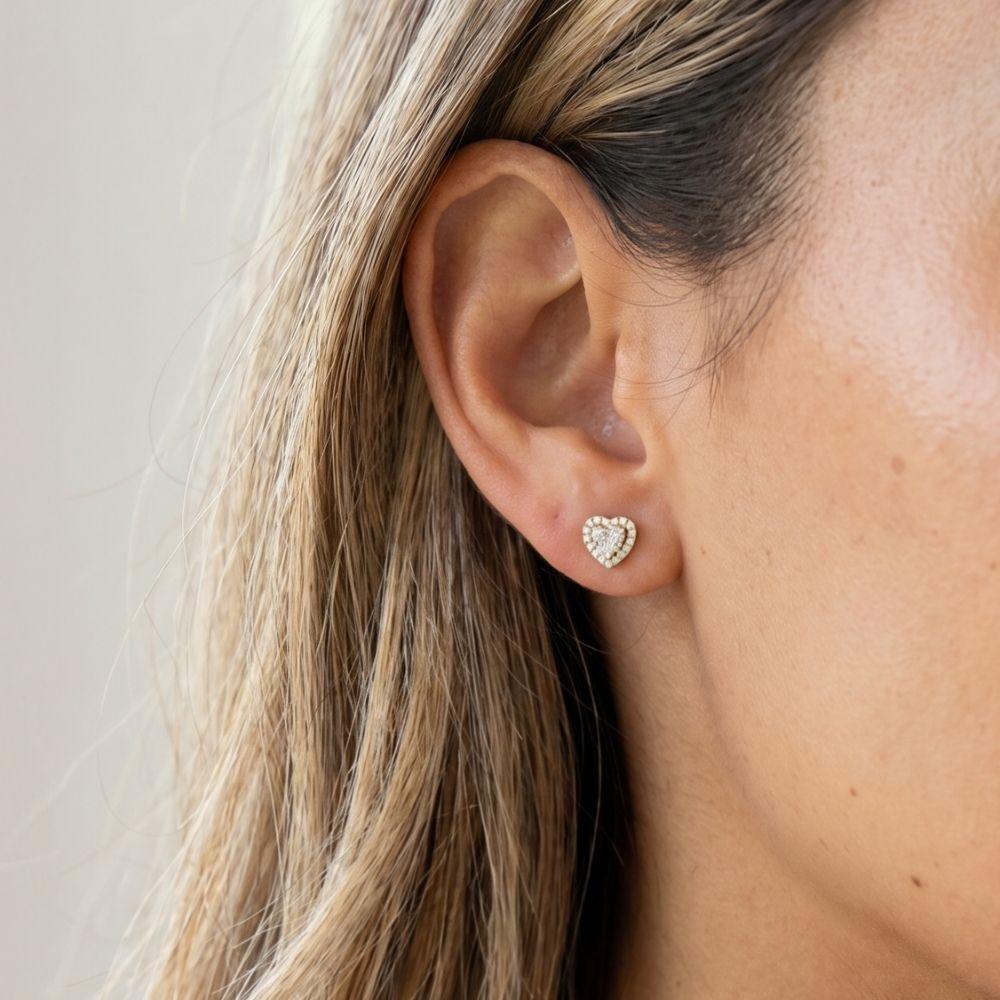 Petite DiamonFlash Heart Earrings | Warren James