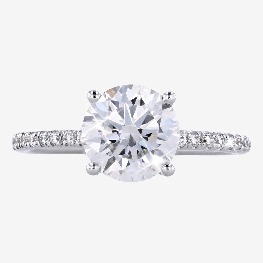 18ct White Gold Real Diamond Lab-Grown Solitaire Ring 2.25ct