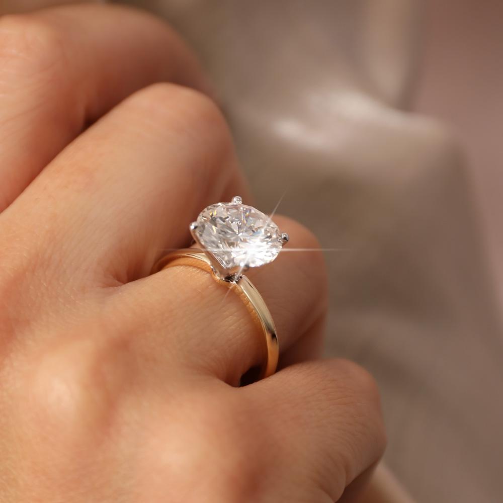 18ct Yellow Gold Lab Grown Solitaire Ring Warren James