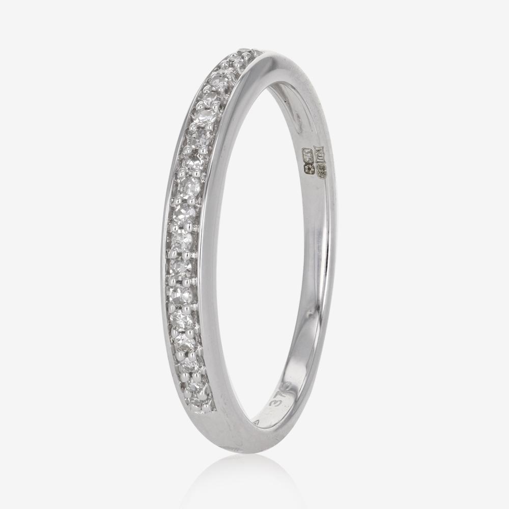 9ct White Gold Diamond Cluster Bridal 2 Ring Set .50ct at Warren James