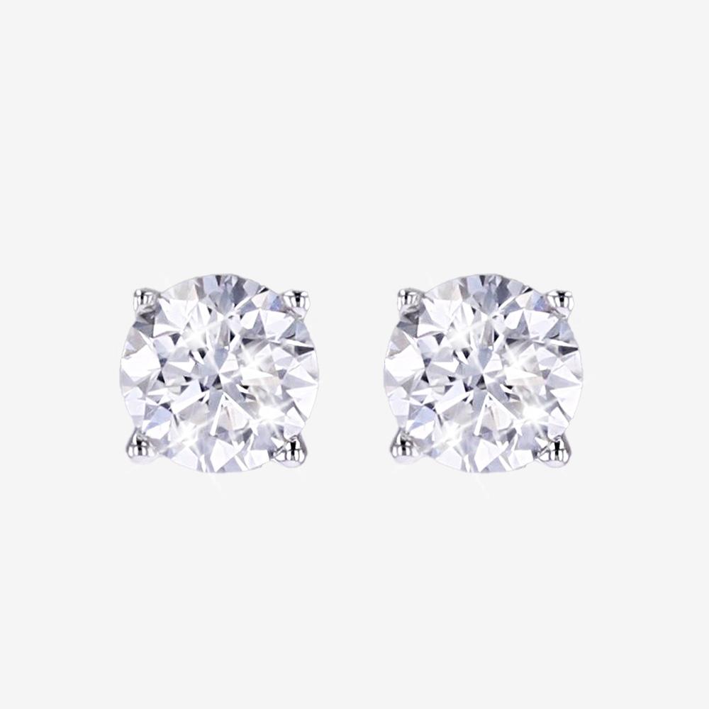9ct White Gold Diamond Lab-Grown Earrings .50cts