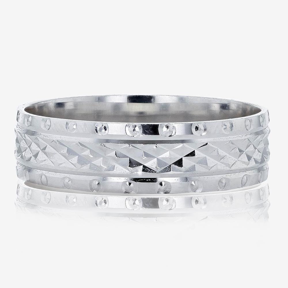 Ladies 9ct White Gold Luxury Weight Wedding Ring Warren James