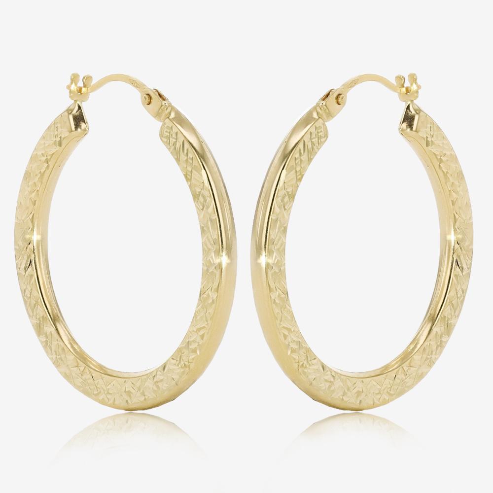 Warren james 9ct gold hoop earrings Clearance