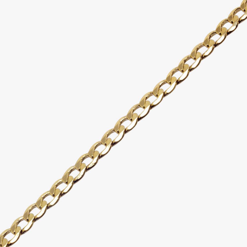 9ct Gold & Silver Bonded Curb Bracelet at Warren James