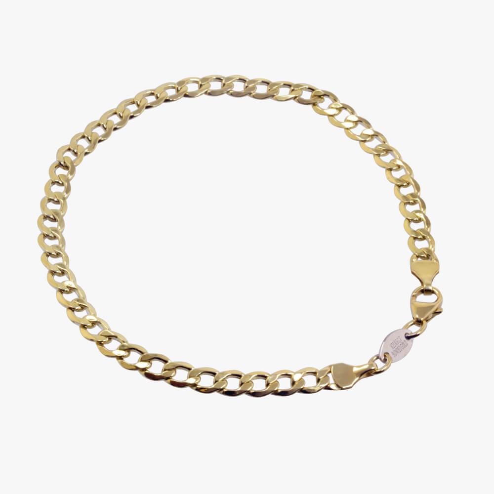 9ct Gold & Silver Bonded Curb Bracelet at Warren James