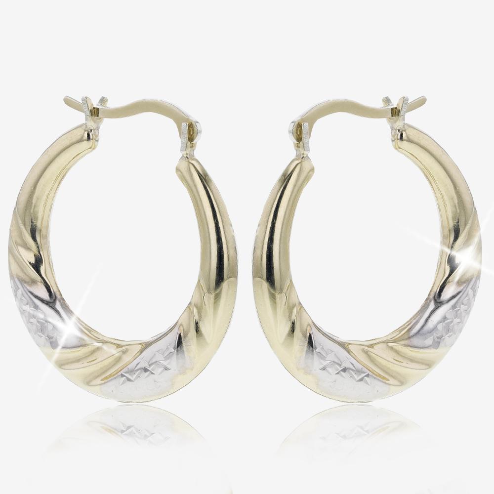 Warren james gold creole earrings Clearance