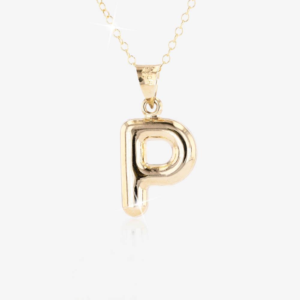 9ct Gold and Silver Bonded P Initial Necklace Warren James