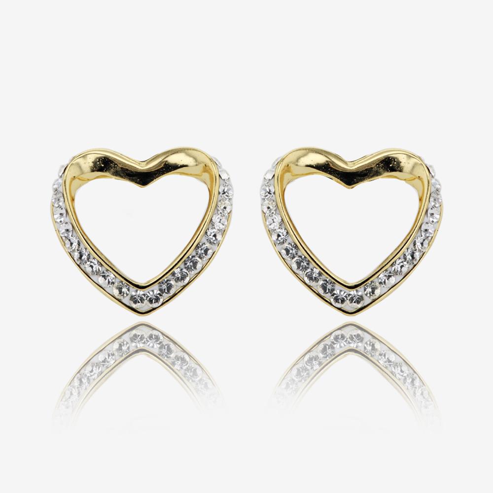 Swarovski crystal heart earrings Clearance