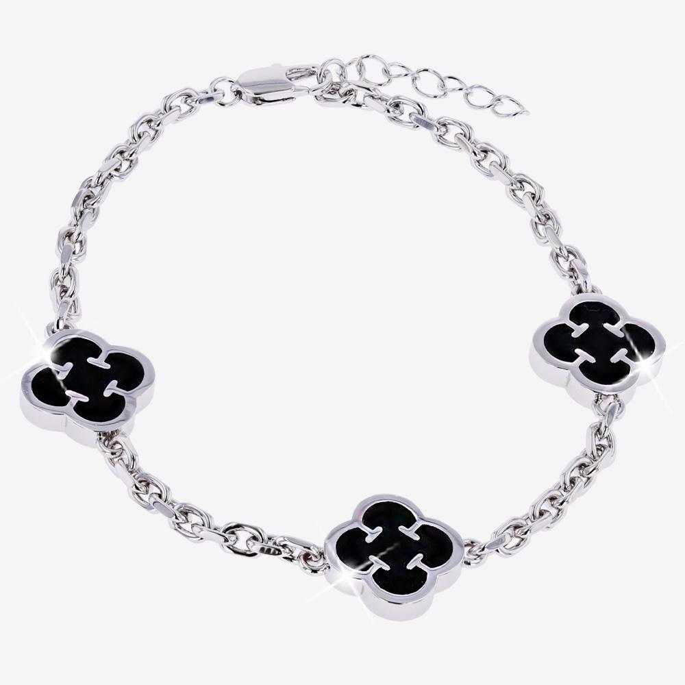 Mens Leaf Clover Bracelet Warren James