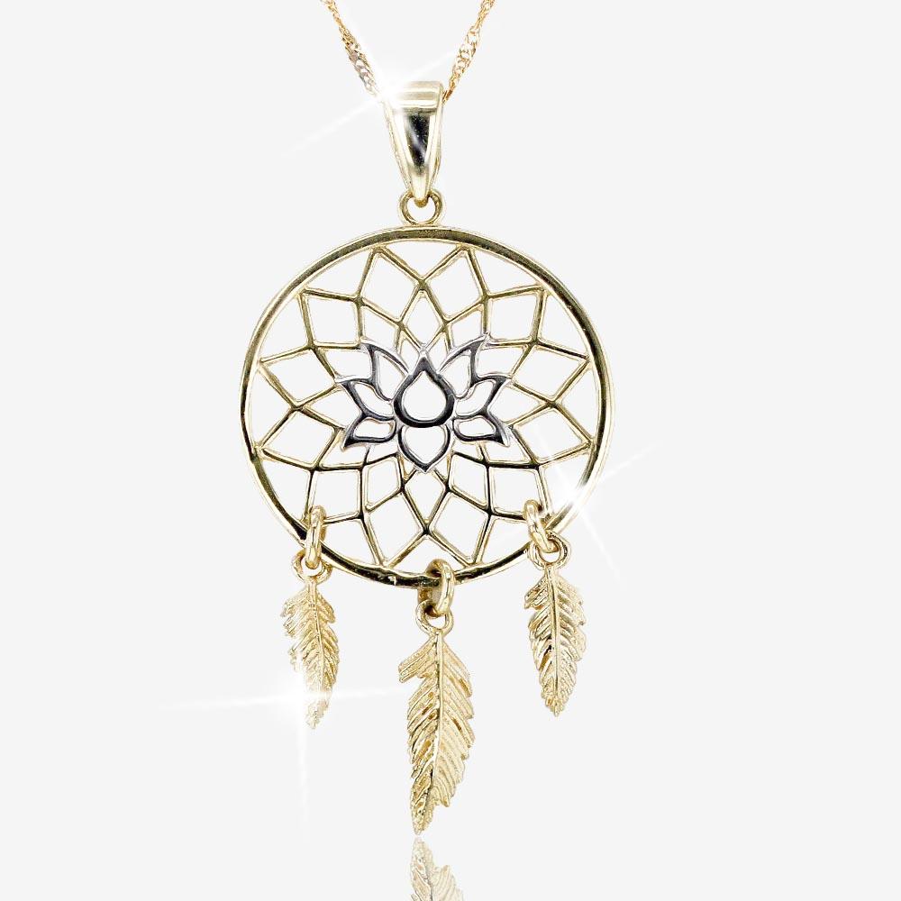9ct Gold Dreamcatcher Necklace at Warren James