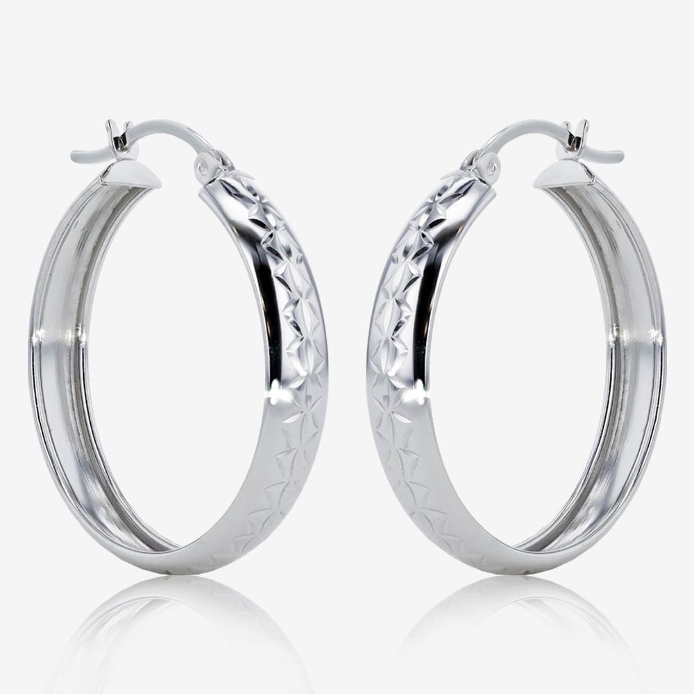 Creole diamond earrings Clearance