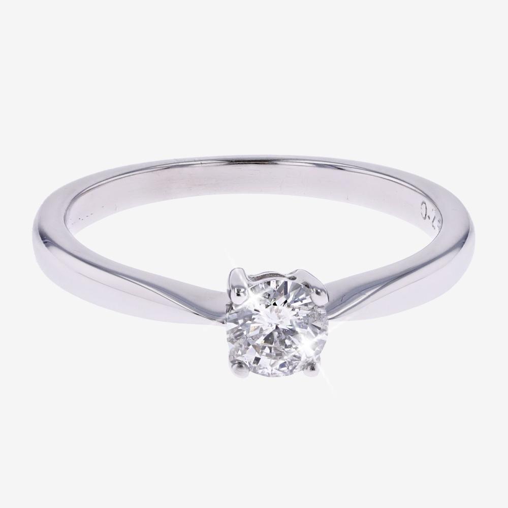 18ct White Gold Diamond Solitaire Ring .25ct
