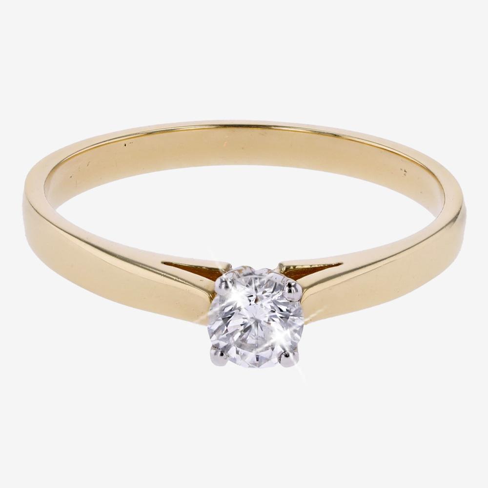 18ct Gold Diamond Solitaire Ring .25ct