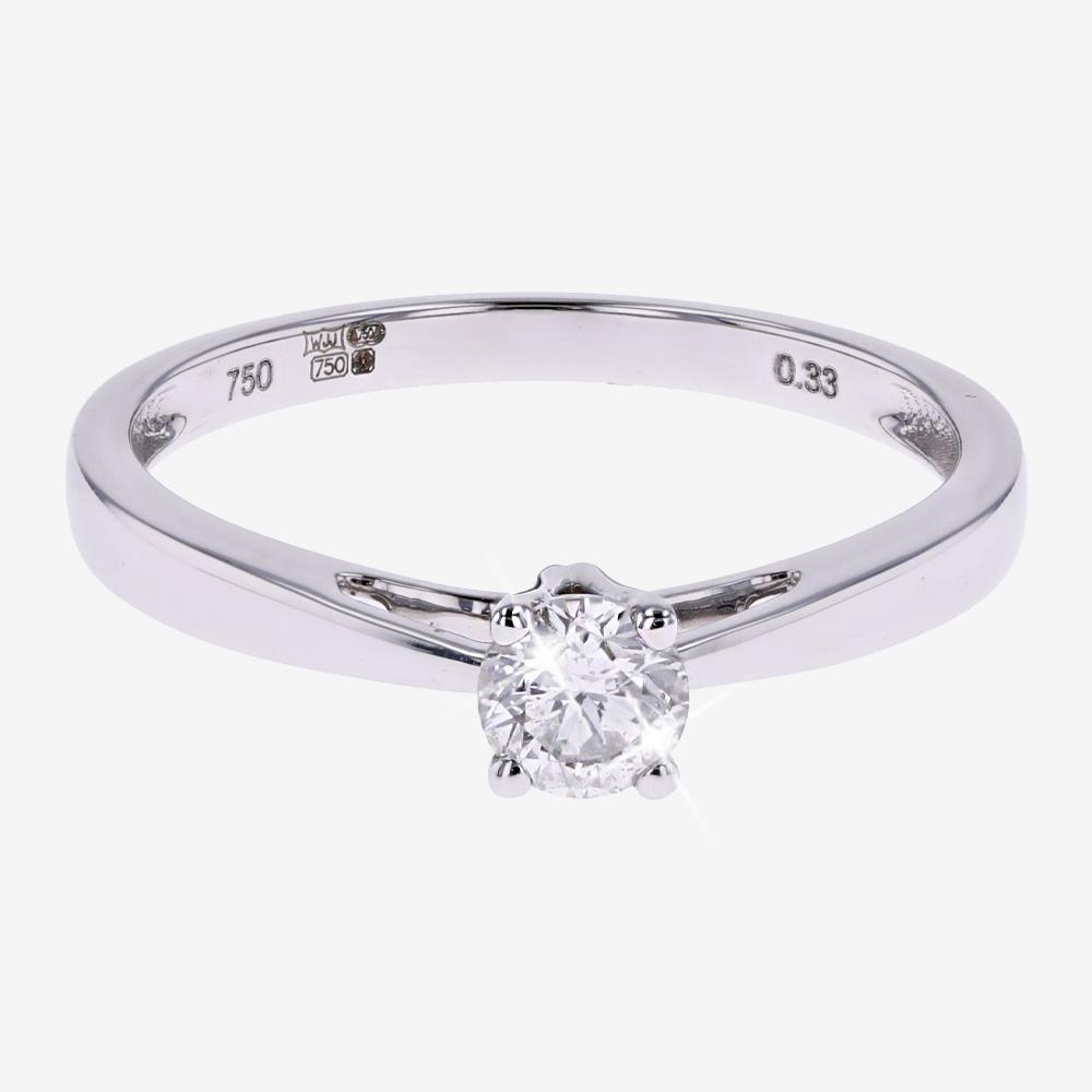 18ct White Gold Solitaire Diamond Ring .25ct