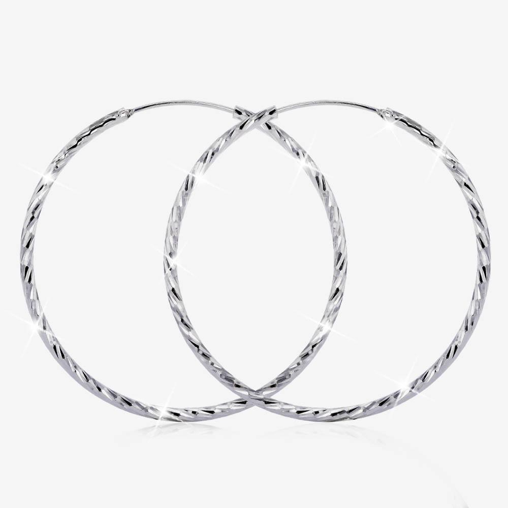 Warren james silver hoop earrings Clearance