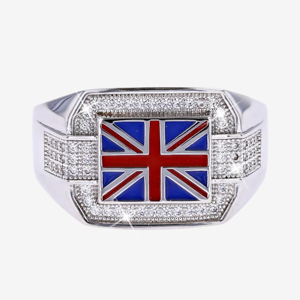 Ted's Union Rings Artizano Mens Enamel Union Jack Ring | Warren James