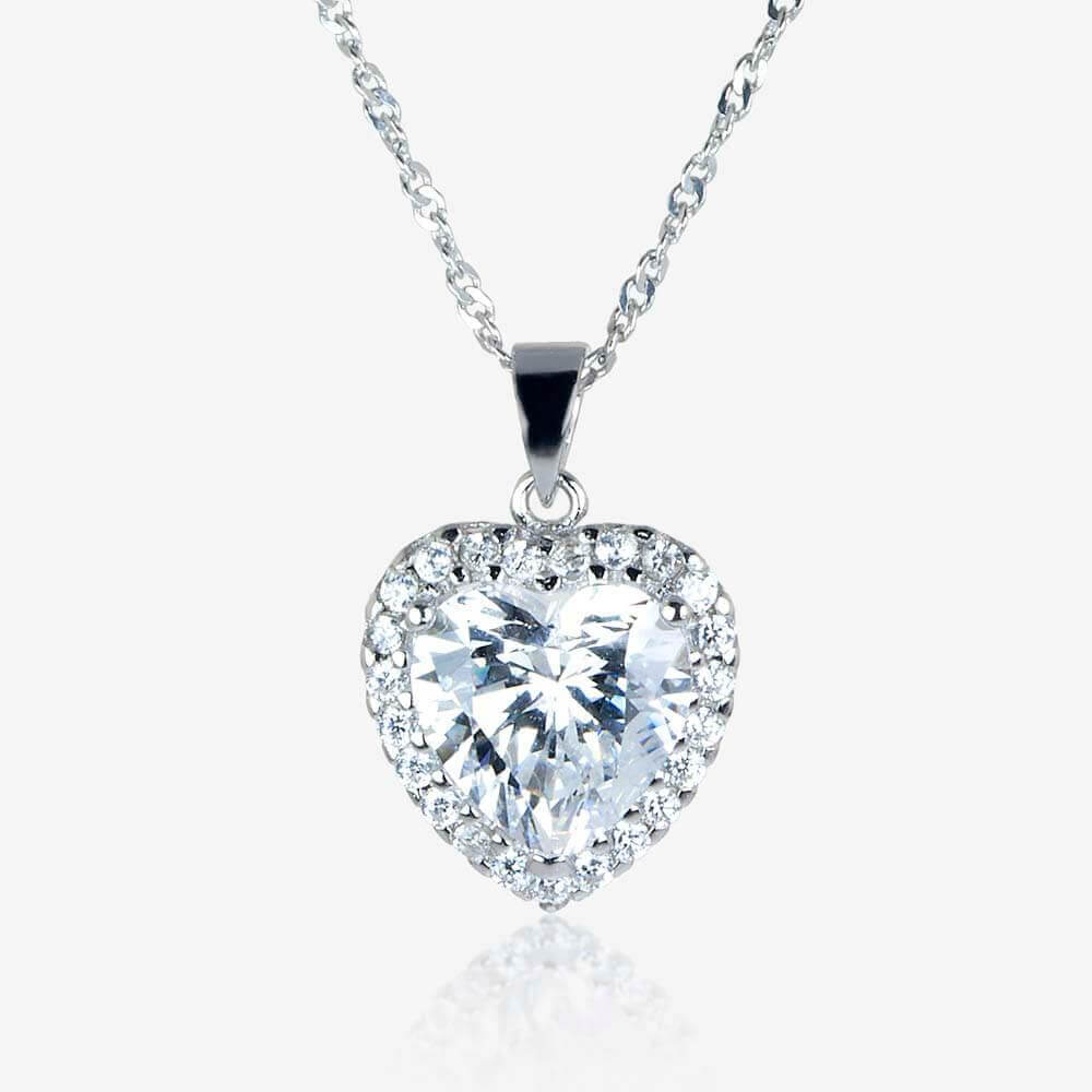 Silver Heart Necklace Warren James