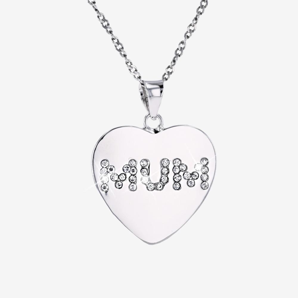 Equilibrium, Crystal Filled Heart Mum Necklace – Bits Bobs & Pieces