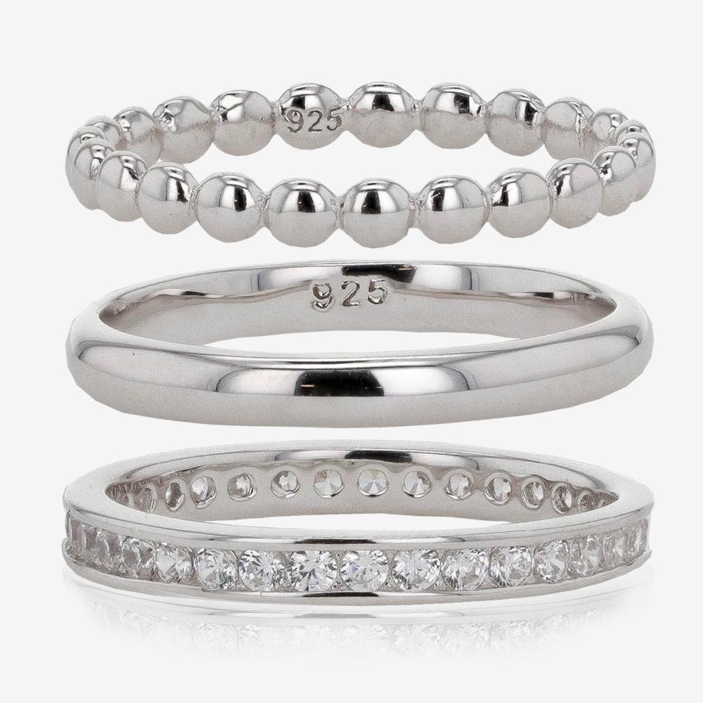 Sterling Silver Ring Set - 3 Piece – Coco Wagner Design