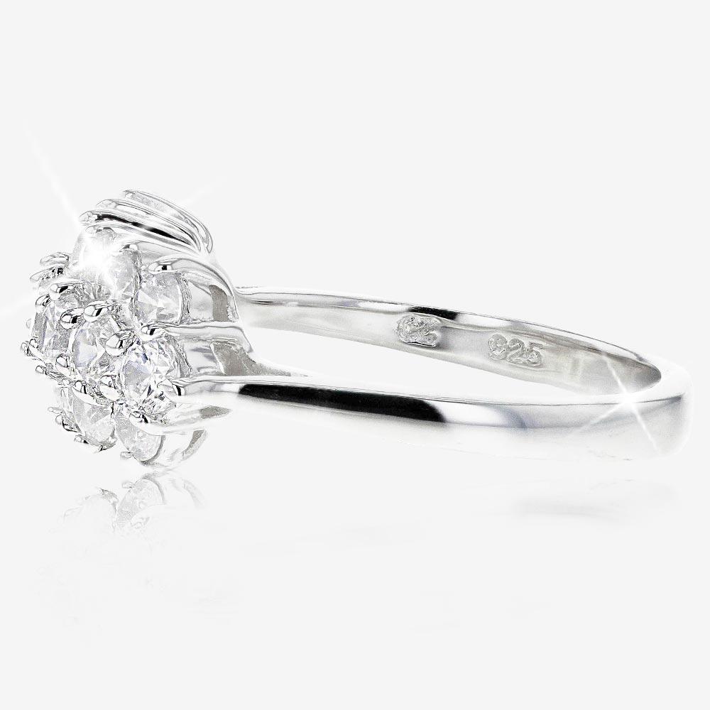 Silver Sparkle Cluster Ring Warren James