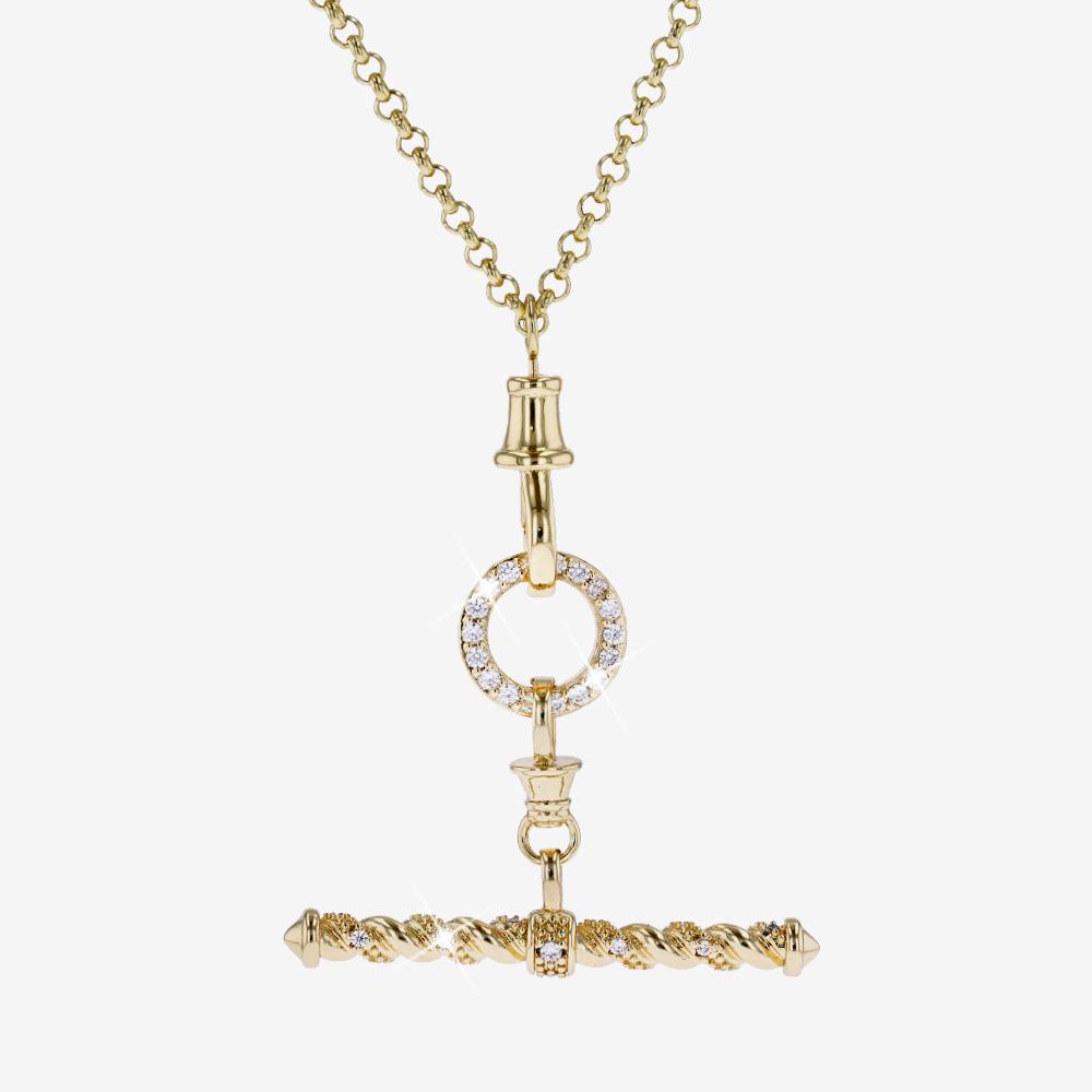 Stephania Friendship "T" Bar Necklace