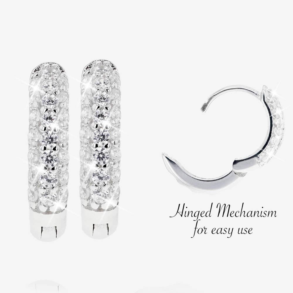 Real silver huggie earrings Clearance