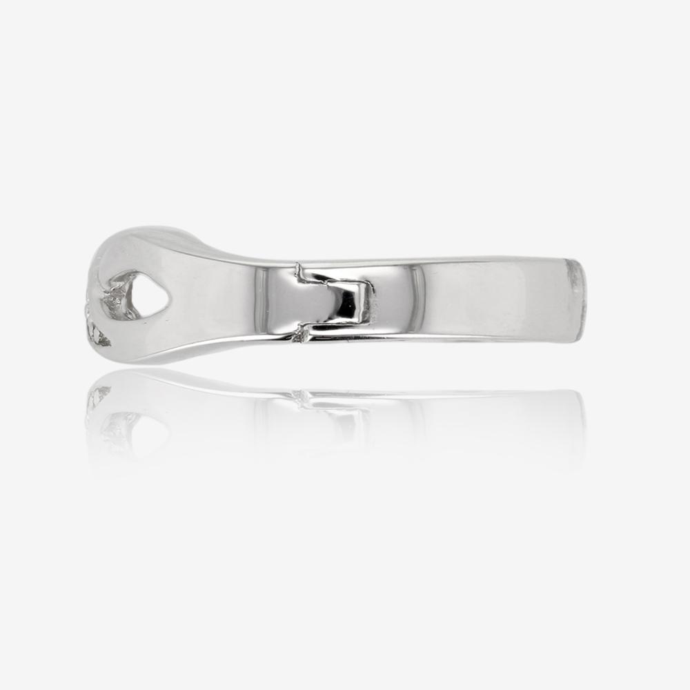 Sterling Silver Diamond Infinity Huggie Earrings at Warren James