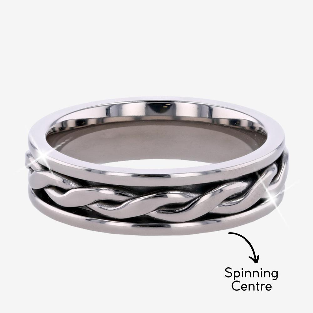 Buy Revere Men's Stainless Steel Square Brushed Ring - S | Mens rings |  Argos