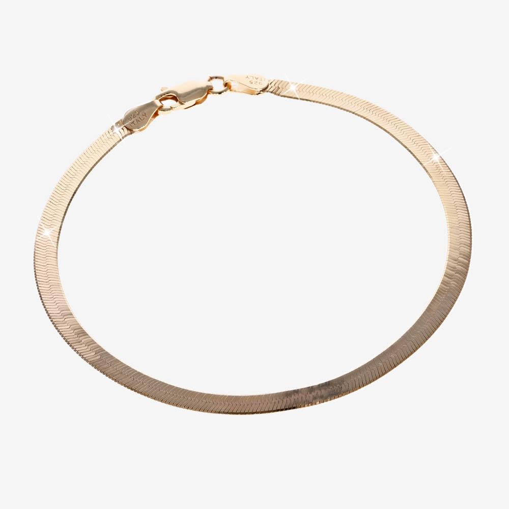 18ct Gold Vermeil on Silver Herringbone Bracelet Warren James
