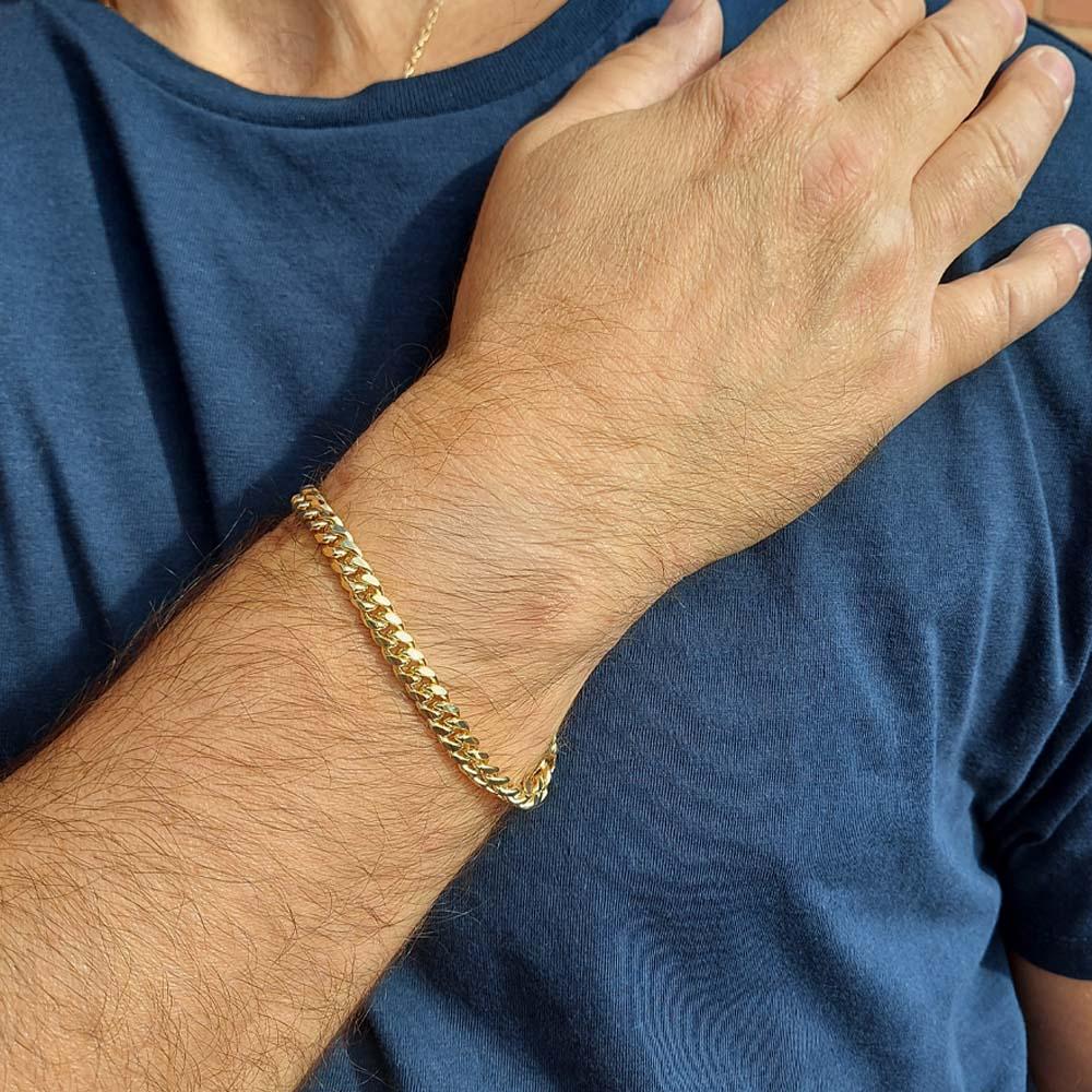 18ct Gold Vermeil On Silver Super Heavyweight Mens Bracelet Warren James 18ct Gold Vermeil On Silver Super Heavyweight Mens Bracelet Warren James