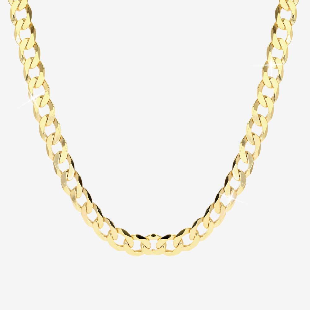 18ct Gold Vermeil On Silver 24" Solid Curb Chain