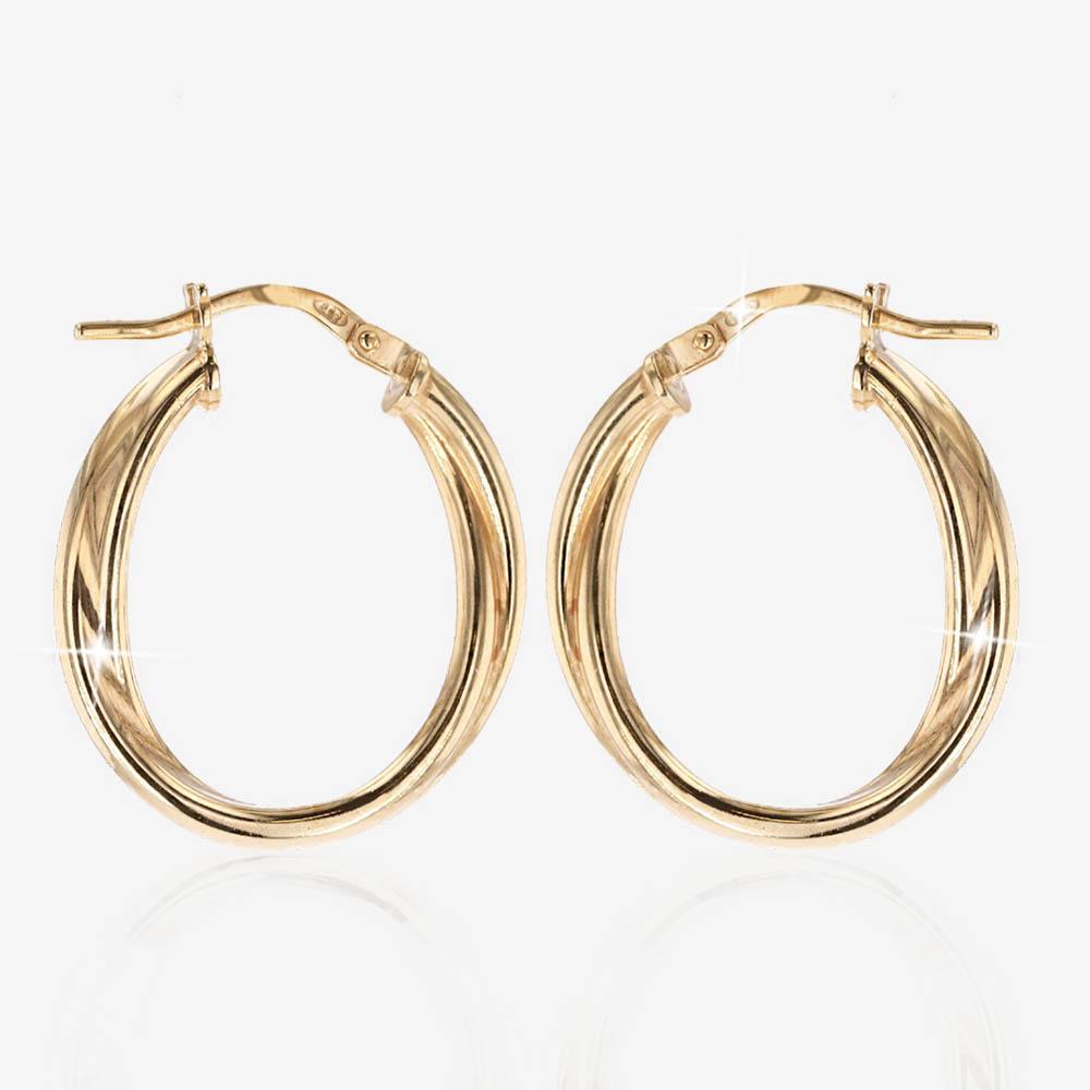 18ct Gold Vermeil on Silver Entwined Hoop Earrings | Warren James