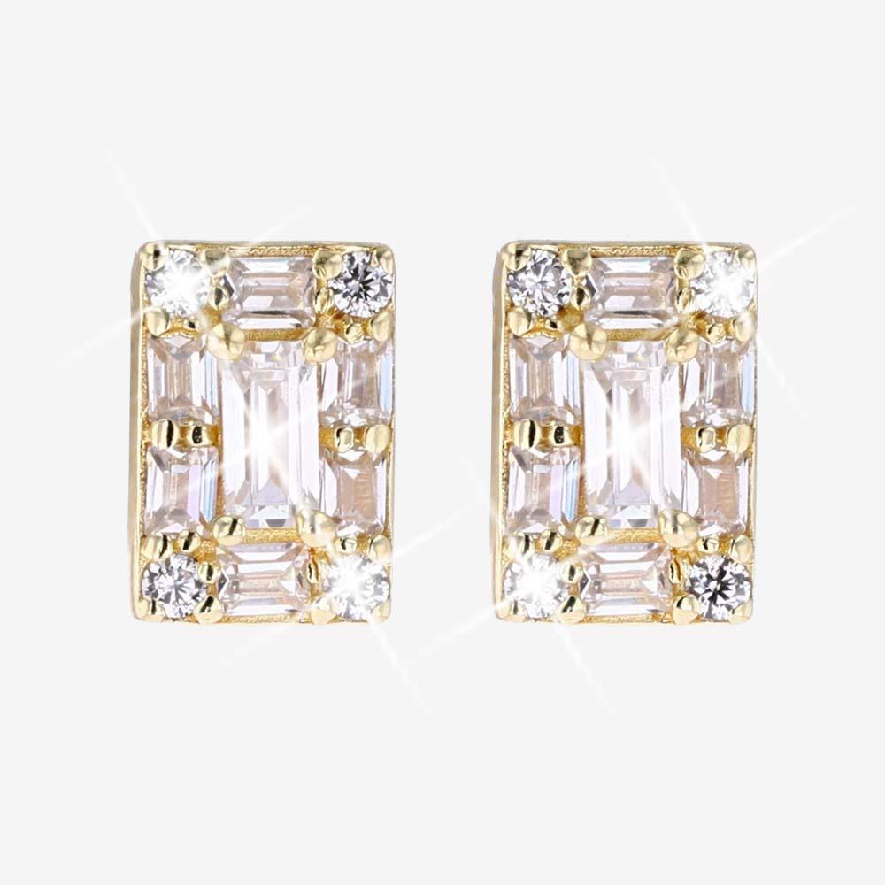 18ct Gold Vermeil On Silver DiamonFlash® Designer Earrings