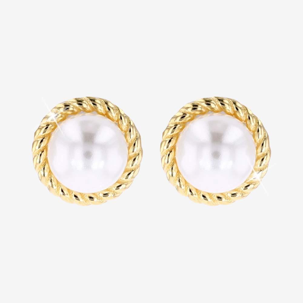 18ct Gold Vermeil On Silver Pearl Stud Earrings Warren James